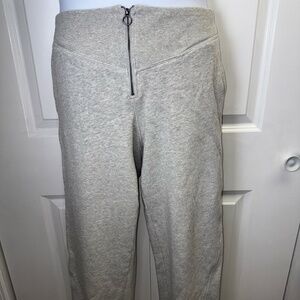 Aerie Fleece Corset Jogger Sweatpants Gray.